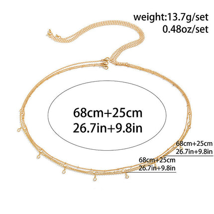 Sexy Rhinestone Double-layer Body Waist Chain