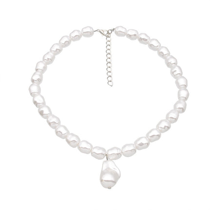 Baroque Pearl Necklace Women's Neck Choker Collarbone Chain Accessories