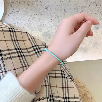 Natural Turquoise Stone Bead Bracelet