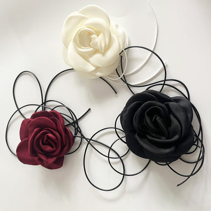 Elegant Big Flower Choker Necklace for Women