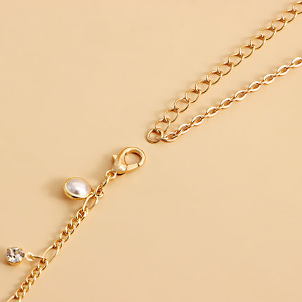 Pearl Tassel Rhinestone Waist Chain