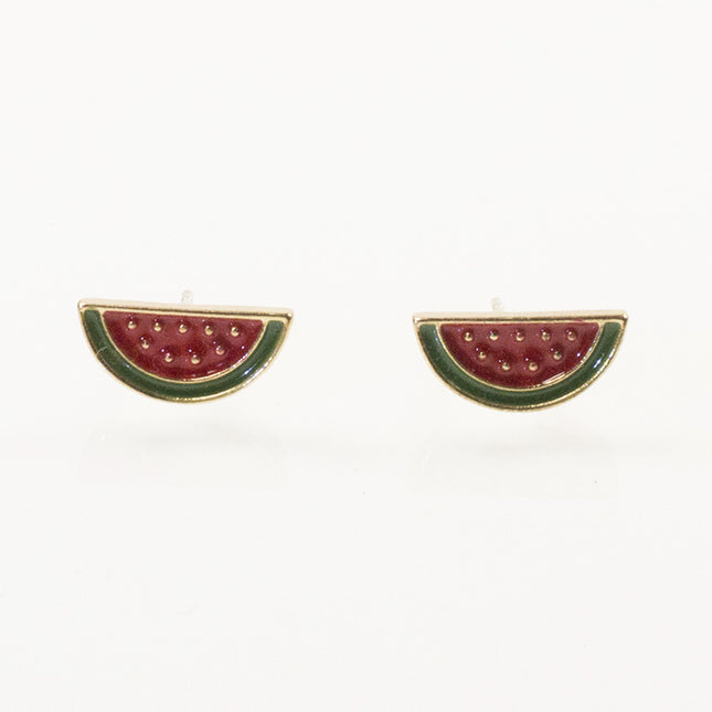 Enamel Watermelon Stud Earring