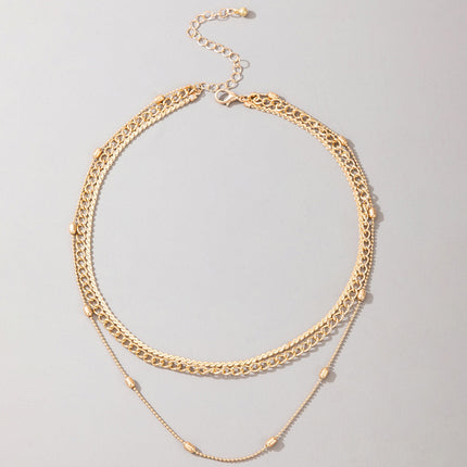 Multi Layered Bead Chain Necklace for Women - FASHION SHEGOODS LLC