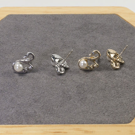 Swan Bee Stud Earrings Set