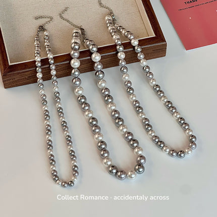 Imitation Pearl Beads Handmade Ball Chain Collar Necklace - FASHION SHEGOODS LLC