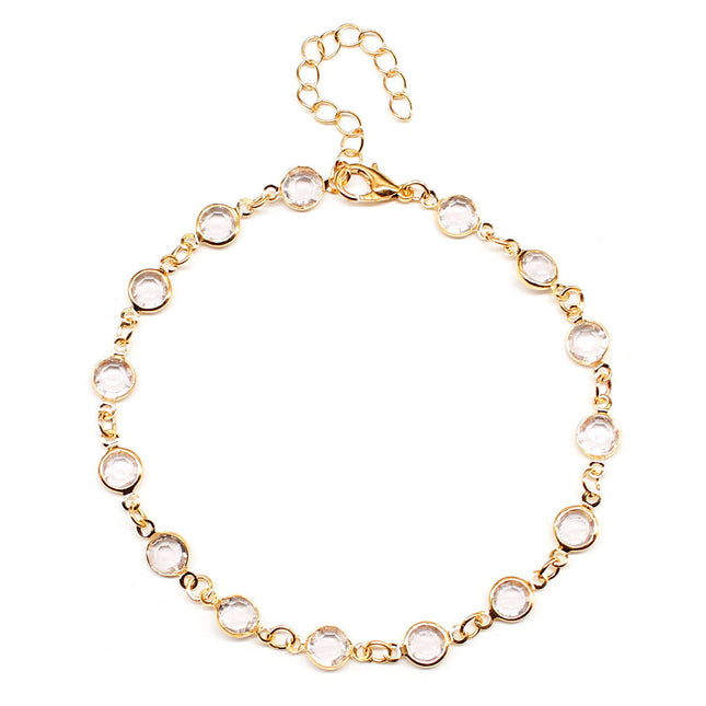 Crystal Stone Chain Anklet Jewelry