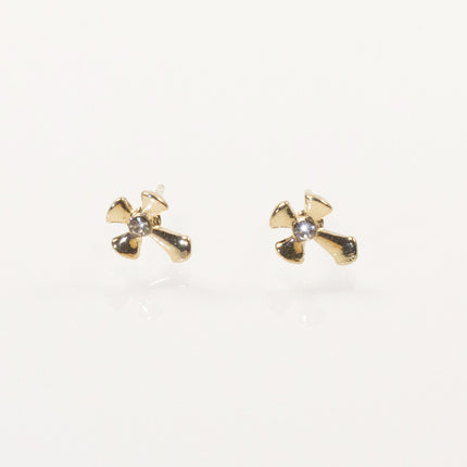 Rhinestone Cross Stud Earring