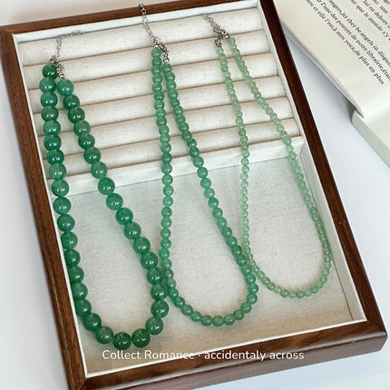 Nature Stone Aventurine Beaded Necklace