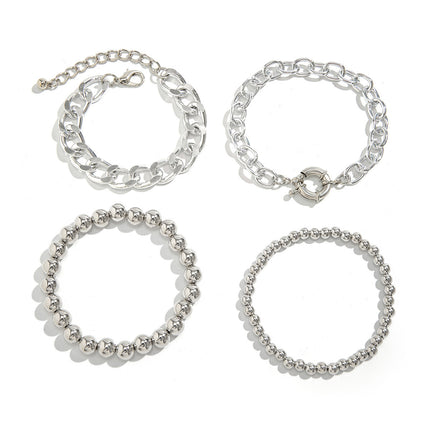 Boho Fashion Chunky Chain Bracelets Set