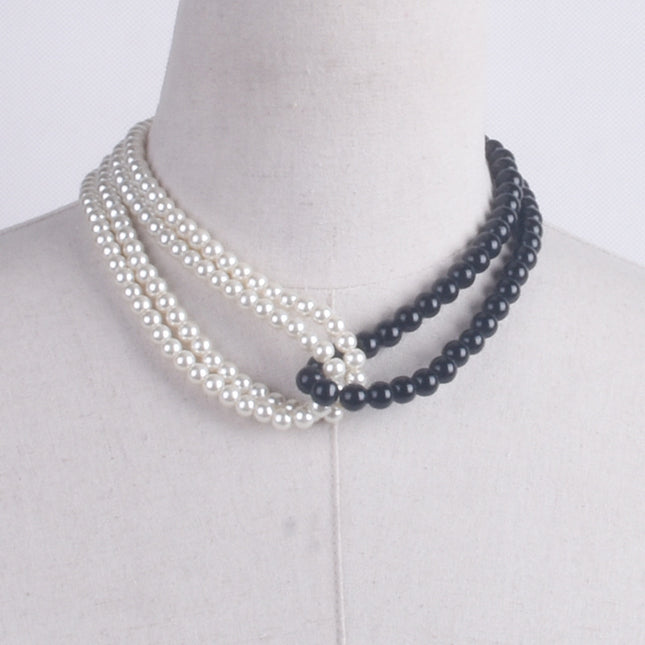 Multi-layer White Imitation Pearl Necklace - FASHION SHEGOODS LLC