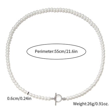 Faux Pearl Beaded Choker Necklace - FASHION SHEGOODS LLC
