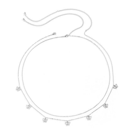 Mini Butterfly Pendant Waist Chain Elegant Waist Belly Chain