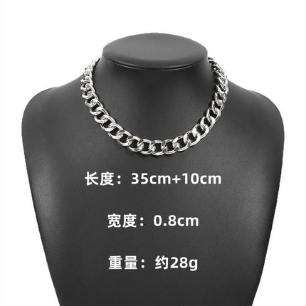 Hip Hop Chunky Cuban Link Chain Necklace for Women - FASHION SHEGOODS LLC