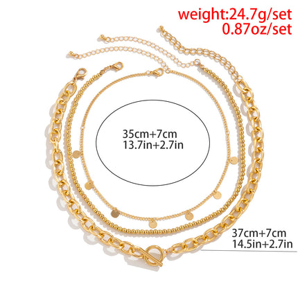 Multi Layer Tassel Chain Necklace Set - FASHION SHEGOODS LLC