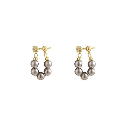 Pearl Beaded Stud Earrings
