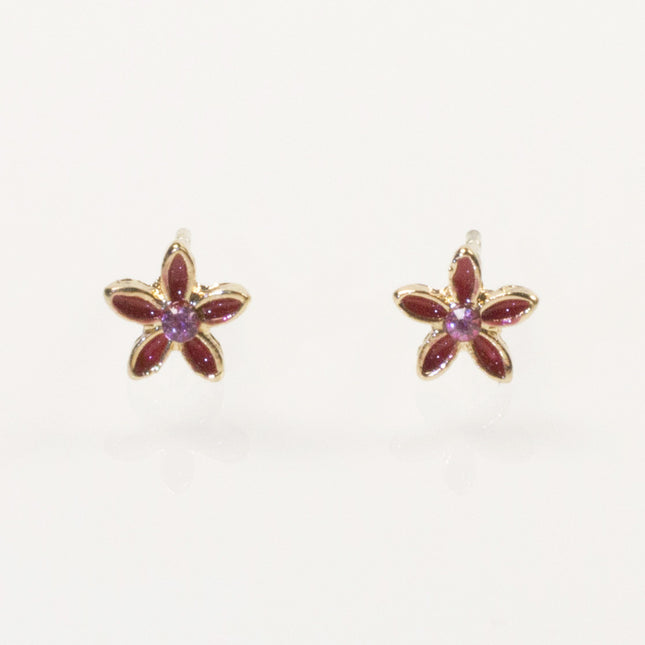 Rhinestone Flower Stud Earrings