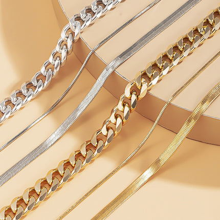 Multilayer Layered Snake Chain Necklace