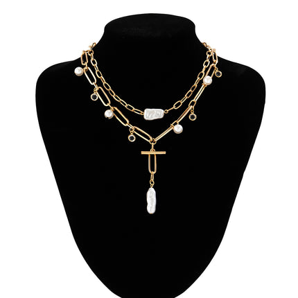 Baroque Irregular Choker Pearl Chain Necklace