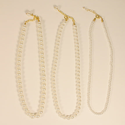 Glass Pearl Necklace Jewelry Summer Choker Jewelry - FASHION SHEGOODS LLC