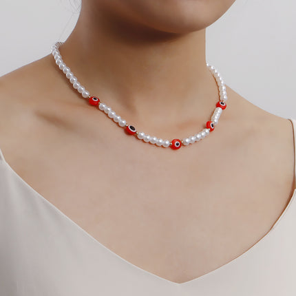 Love Imitation Beaded Pearl Necklace - FASHION SHEGOODS LLC