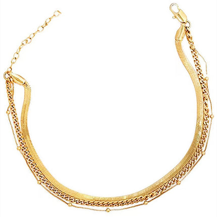 Flat Snake Breads Chain Anklet Jewelry