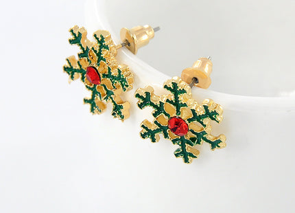 Christmas Enamel Snowflake Earring