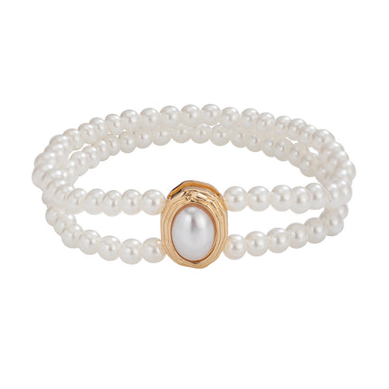 Elegant Multilayer Pearl Anklets High Heels Beaded Anklet Jewelry