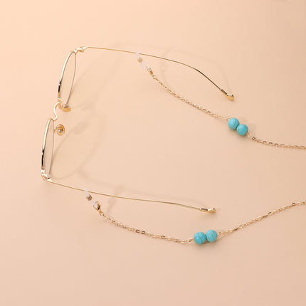 Turquoise Bead Glasses Chain