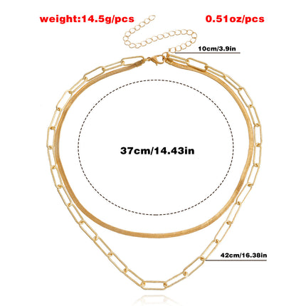 Multi Layer Snake Chain Clasp Necklace