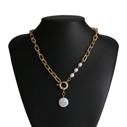 Vintage Irregular Pearl Pendant Necklace