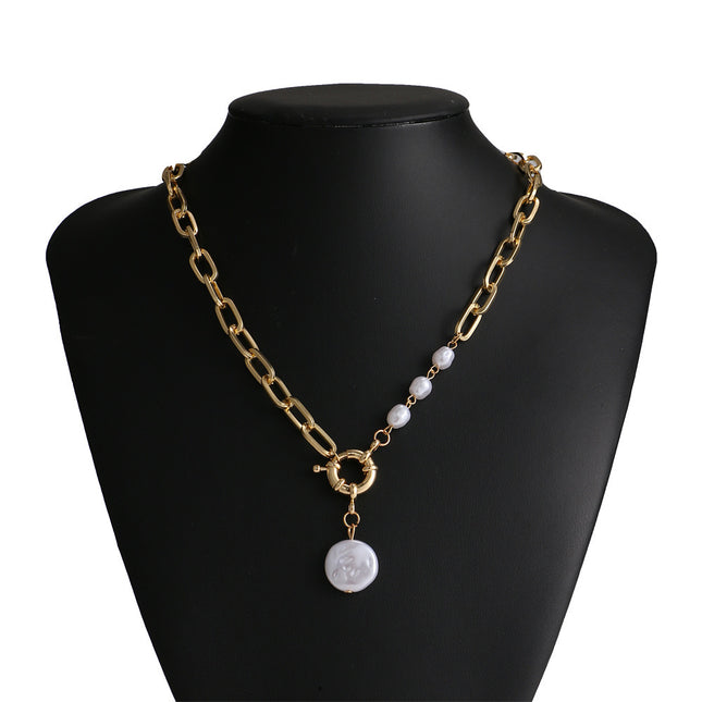 Vintage Irregular Pearl Pendant Necklace