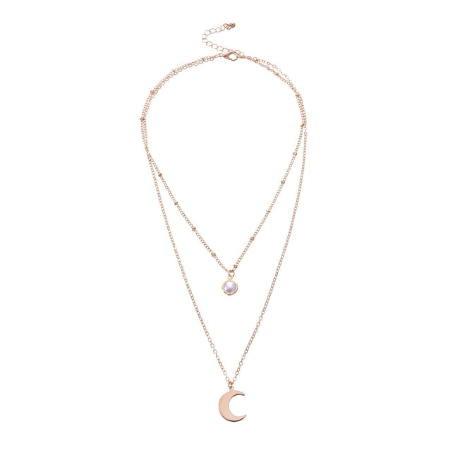 Moon Pearl Pendant Necklaces