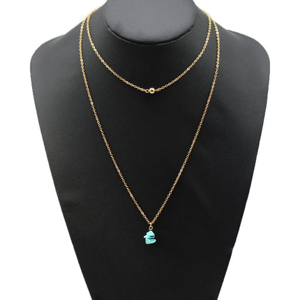 Gemstone Nature Stone Chain Necklace