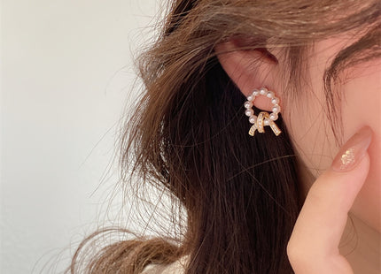Vintage Rhinestone Stud Earrings for Women