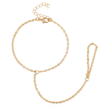 Beach Jewelry Slave Anklets With Toe Ring