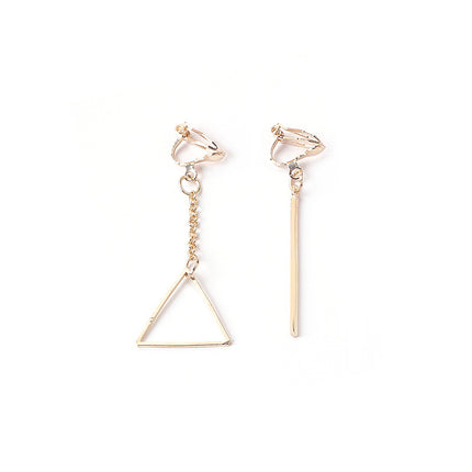 Geometric Triangle Tassel Earrings
