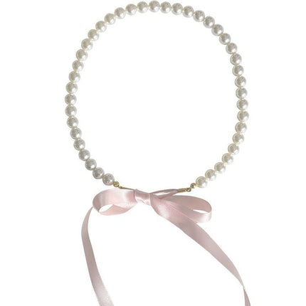 Party Jewelry Long Black Ribbon Choker Necklace for Women