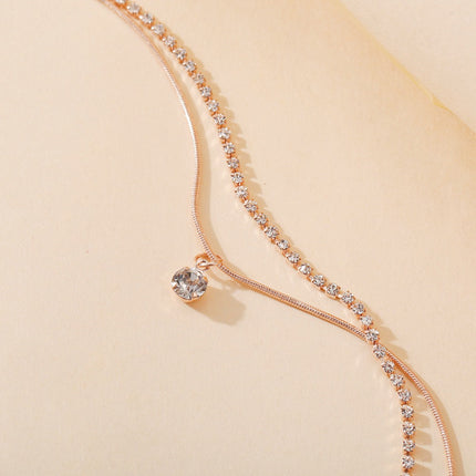 Bling Crystal Tennis Link Chain Anklets Jewelry