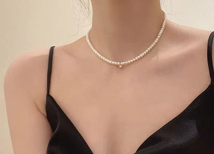 Simple Pearl Chain Choker Necklace for Women