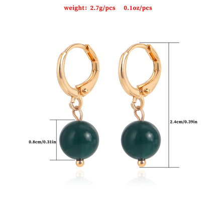 Boho Hoop Earrings Turquoise Charm Drop Earrings