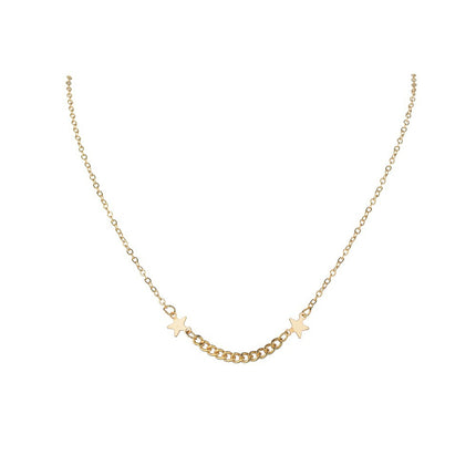 Stars Pendant with Chain Choker Necklace