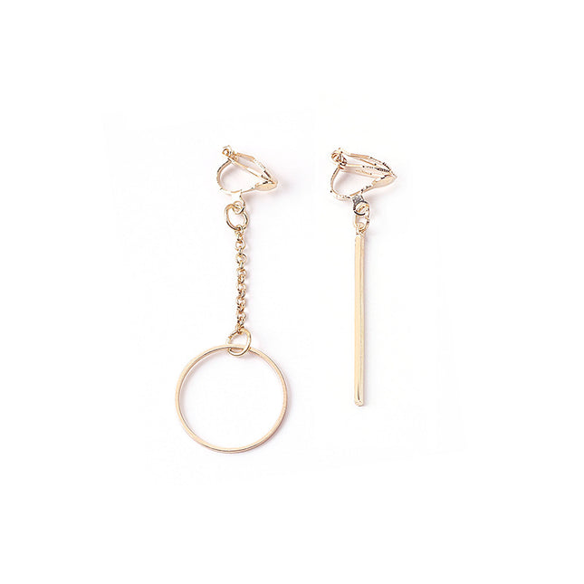 Geometric Triangle Tassel Earrings