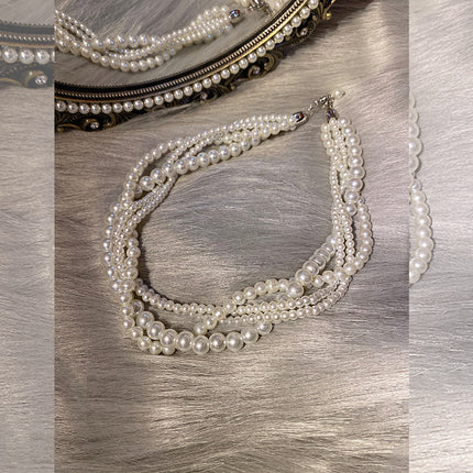 Twining Pearl Choker Necklaces for Women