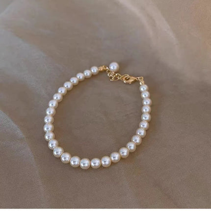 Women Glass Pearl Bracelet