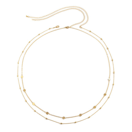 Popular Design Sexy Vintage Double-Deck Summer Beach Metal Waist Chain