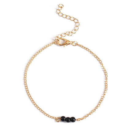 Black Bead Bracelet for Women