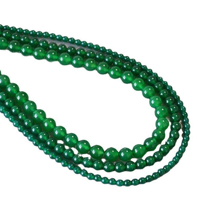 Green Glass Beads Necklace