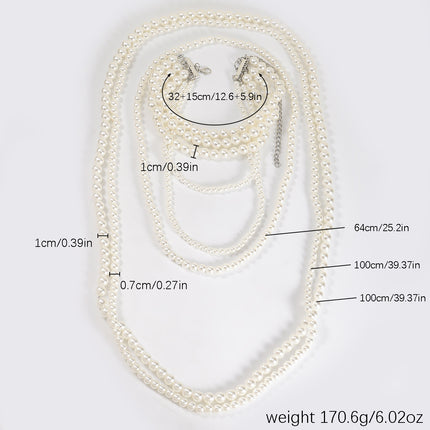 Imitation Pearl Multi-layered Women's Necklace Exaggerated - FASHION SHEGOODS LLC