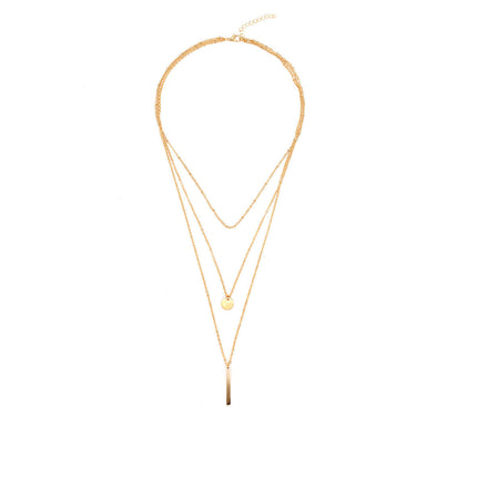 Multilayer Bar Necklace Boho Layered