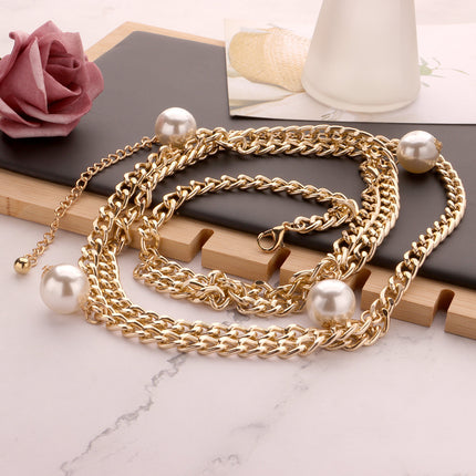 Waist Beads Plus Size Pearl Body Chain